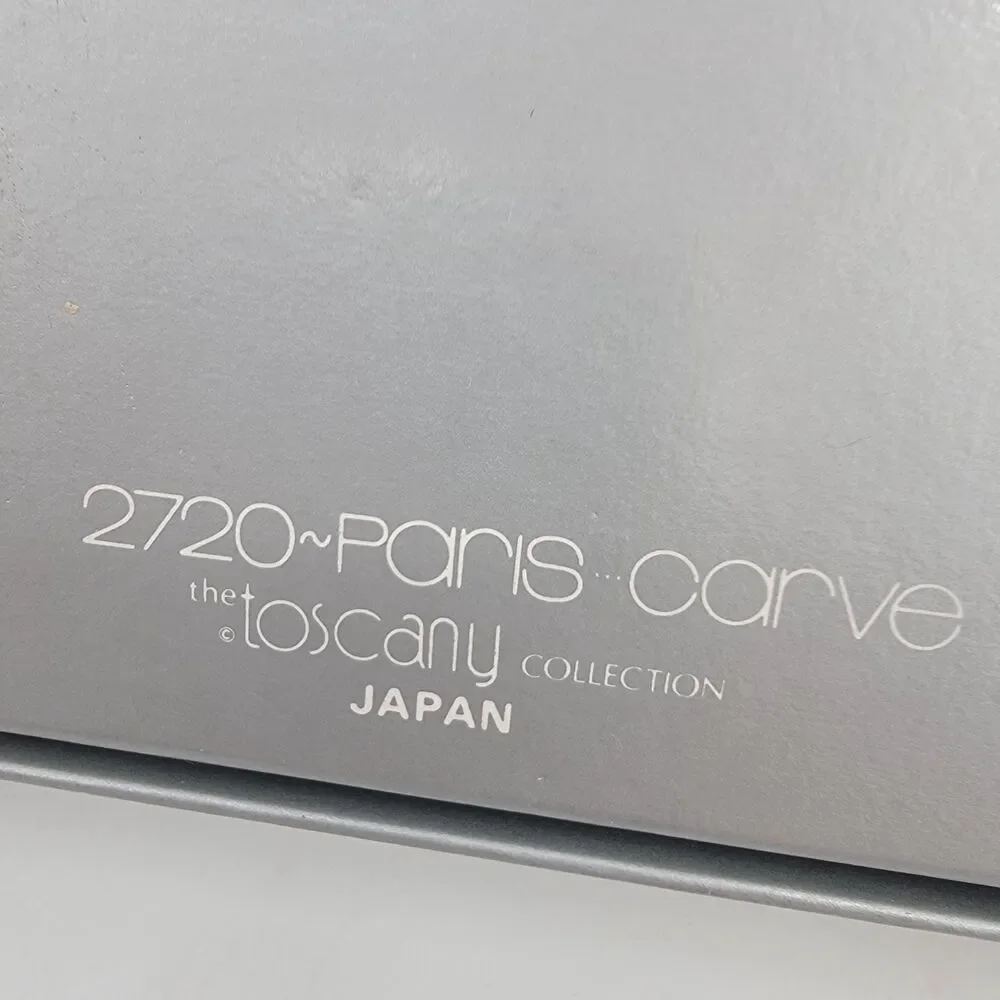 Vintage Toscany Collection 2720 Paris Crystal Handle Carving Set Japan Open Box